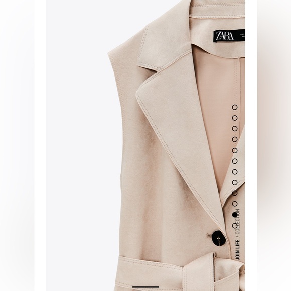 Zara Faux Suede Belted Vest - Picture 11 of 11